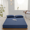 Axyaa Cotton Fitted Sheet - Solid Color, Anti-slip, Adjustable Mattress Cover