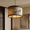 Axyaa Bamboo Leaf Ink Pendant Lights for Bedroom, Tea Room, and Study