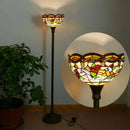Axyaa Tiffany Stained Glass Floor Lamp - Retro American Design for Living Room and Bedroom