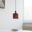 Axyaa Glass Copper LED Pendant Lights Kitchen Living Room Vintage Hanging Lights