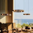 Axyaa Modern LED Chandeliers Metal Rings Pendant Lights for Home Decor