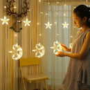 Axyaa LED Christmas Pendant Lights, Colourful Moon Light Suspension Decoration, 3.5M Hanglamp