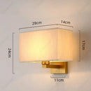 Axyaa LED Fabric Lampshade Aluminum Base Wall Lamp for Home Living Room & Bedroom
