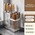 Axyaa Stainless Steel Utensil Storage Rack - Kitchen Organizer for Flatware, Chopsticks, Spoons