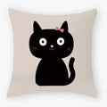 Axyaa Black Cat Pillowcase 45*45 Sofa Car Home Decor Cushion Cover