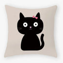 Axyaa Black Cat Pillowcase 45*45 Sofa Car Home Decor Cushion Cover