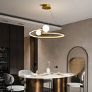 Axyaa Modern LED Ring Chandelier for Living Room Bedroom Dining Room