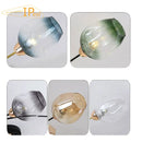 Axyaa Glass Magic Bean Pendant Lights with Concave Glass Shade - D12cm to D18cm