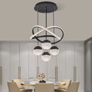 Axyaa LED Circular Dimmable Chandelier for Modern Living Spaces