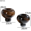 Axyaa Glass High Footed Vase for Artistic Flower Arrangements