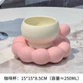 Axyaa Nordic Style Ceramic Coffee Cups & Saucers Set - Exquisite Tea Tableware