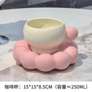 Axyaa Nordic Style Ceramic Coffee Cups & Saucers Set - Exquisite Tea Tableware