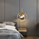 Axyaa Glass Ball LED Chandelier Pendant Lamp for Dining Room & Bedroom