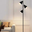 Axyaa Matte Black LED Triple Floor Lamp - Modern Minimalist Design for Living Room and Bedroom