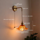 Axyaa Nordic LED Wall Sconce Glass Copper Light for Home Decor & Living Room