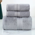 Axyaa Bamboo Towel Set: 2 Hand Face Towels, 1 Big Bath Towel for Cold Feeling, Sport Use