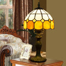 Axyaa Stained Glass Table Lamp: European Style Home Decor Reading Light for Living Room Bedroom