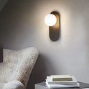 Axyaa Nordic LED Wall Lamp: Golden Black Indoor Lighting for Bedroom & Living Room