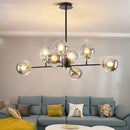 Axya Glass Nordic Chandelier LED Pendant Light Fixture for Living Room & Bedroom