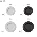 Axyaa Matte Wave Texture Ceramic Plate Set