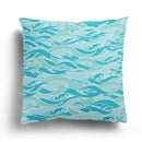Axyaa Green Blue Wave Pattern Decorative Pillow Sleeve for Bedroom, Sofa, Car, Office