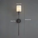 Axyaa Alabaster Marble LED Wall Lamp, All Copper Fixture for Living Room, Bedroom & Study