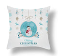 Axyaa Blue Ornament Pillowcase: Festive Home Decor Cushion Cover for Christmas & New Year