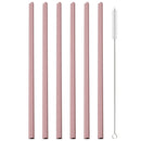 Axyaa Heart Stainless Steel Straws Set with Cleaning Brush for Drinks and Cocktails