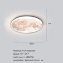 Axyaa Moon Ceiling Light: Nordic Modern Bedroom LED Lamp for Home Decor