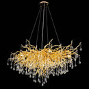 Axyaa Golden Branch Crystal Chandelier for Elegant Living Spaces