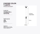 Axyaa Modern Crystal Staircase Chandelier for Villa Living Room Duplex Attic