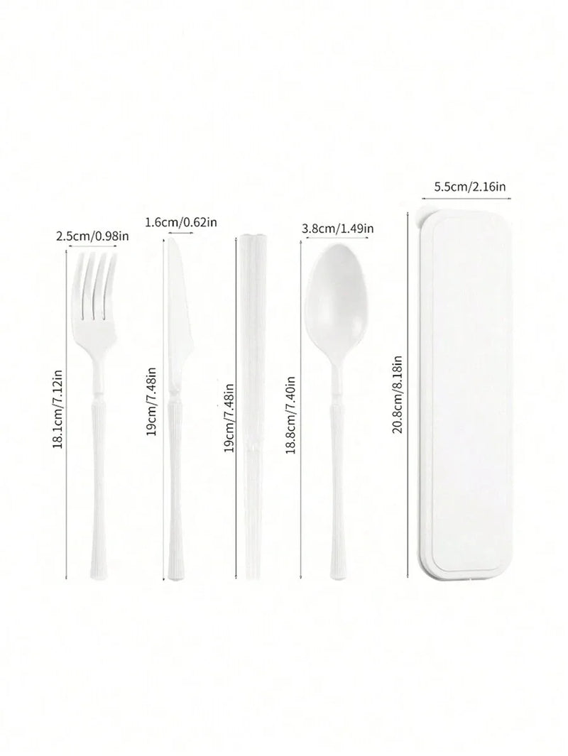 Axyaa Plastic Tableware Set for Picnics, Camping, Student Supplies