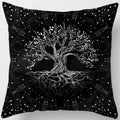 Axyaa Dark World Tree Print Pillow Cover - Home Decor Essential