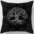 Axyaa Dark World Tree Print Pillow Cover - Home Decor Essential