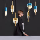 Axyaa Night Flow Blue Glass Teardrop Pendant Light - Italian Design Replica