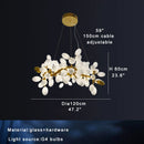 Axyaa White Grape Glass Pendant Lights for Dining Table Decor