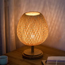 Axyaa Natural Rattan Drum Pendant Table Floor Lamp Home Decor Handicrafts