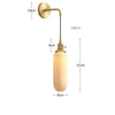 Axyaa Nordic LED Wall Light Copper Ceramic Adjustable Bedroom Living Room Lamp