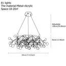 Axyaa Firefly Chandelier: Nordic Minimalist Luxury for Bedroom & Living Room