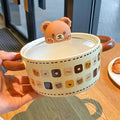 Axyaa Kawaii Bear Ramen Bowl Set 750ml