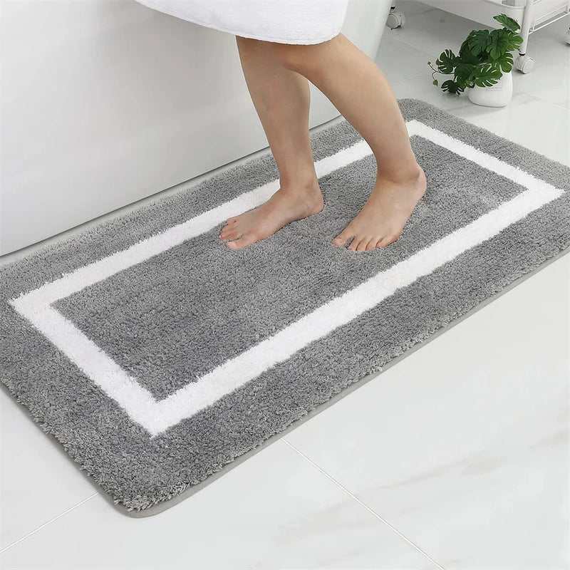 Axyaa Plush Bath Mat: Soft Non-Slip Rug for Bathroom, Bedroom, or Living Room