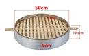 Axya Large Bamboo Steamer Pot Tray for Buns, Dumplings, Fish, and Rice