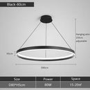 Axyaa Modern Round Ring LED Chandeliers for Living Room & Office Decor