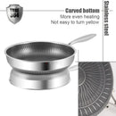 Axyaa 316 Stainless Steel Wok Pan for Induction Gas Stove Cooking