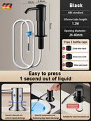 Axyaa Kitchen Sink Soap Dispenser, Built-in Hydraulic Liquid Bottle for Easy Dispensing