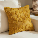 Axyaa Autumn Maple Leaf Plush Pillowcase - Three-Dimensional Embroidered Sofa Cushion Cover