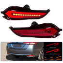 Axyaa LED Rear Bumper Reflector Lights for Toyota Yaris/Vios 2017-2019: Brake, Signal, Fog