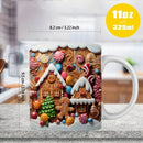 Axyaa Sugar Cookie Man Pancake Man Coffee Mug Kid's Christmas New Year Birthday Gift