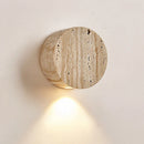 Axyaa Natural Yellow Stone Wall Lamp - Nordic Minimalist LED Light