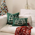 Axyaa Christmas Tree Embroidery Pillowcase Cojines Tassel Decor Sofa Throw Pillow Cover